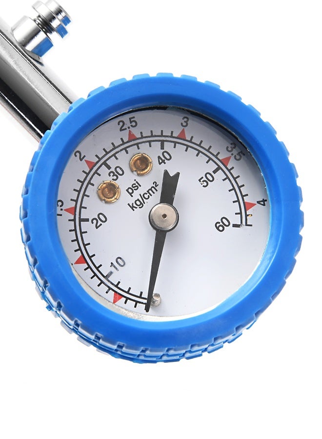 LAWAZIM Dial Tire Pressure Gauge - 60 PSI Analog Mechanical Air Pressure Tester with 360° Swivel Quick Connect Chuck, Bleeder Valve & Easy to Read Dual Scale for Car Truck Motorcycle Bike SUV RV ATV - Image 5